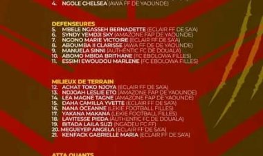 FOOTBALL FÉMININ : LISTE DES LIONNES U20 PRÉSÉLECTIONNÉES POUR LES JEUX AFRICAINS GHANA 2023